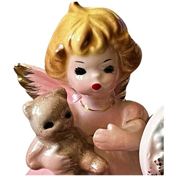Vintage Josef Originals Birthday Angel Age 2 Pink Dress Teddy Bear Japan w/ Tag - Picture 6 of 10